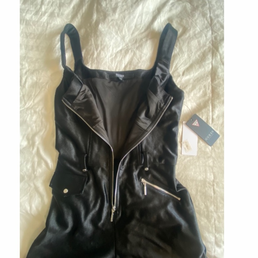 GUESS Womens SL Carna Belted Sleeveless Romper